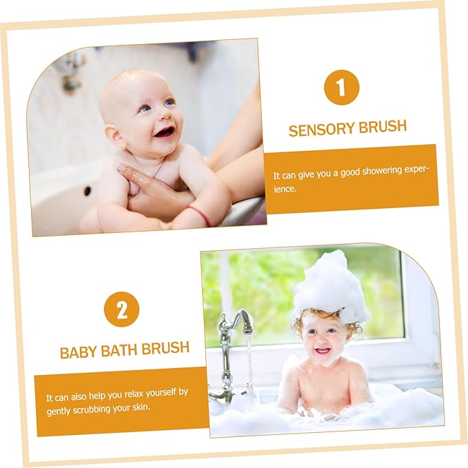 Didiseaon 2pcs Children's Tactile Brush Cradle Cap Nail Scrubber Baby Brush Scrub Brush Kids Hair Brush Silicone