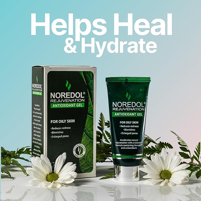 Rejuvenation Antioxidant Gel β Hydrating Gel Face Moisturizer for Women, Men, Clear, Non-Greasy, Fragrance Free, Mattifying Moisturizer for Oily Skin 2 oz.