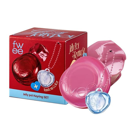 Glowy Jelly Pot + Keychain SET | Dewy Jelly Lip & Blush Color, Tinted Glow Jelly Balm, Dewy Buildable Finish β Sweets (Bubblegum Pink) | 0.14 oz