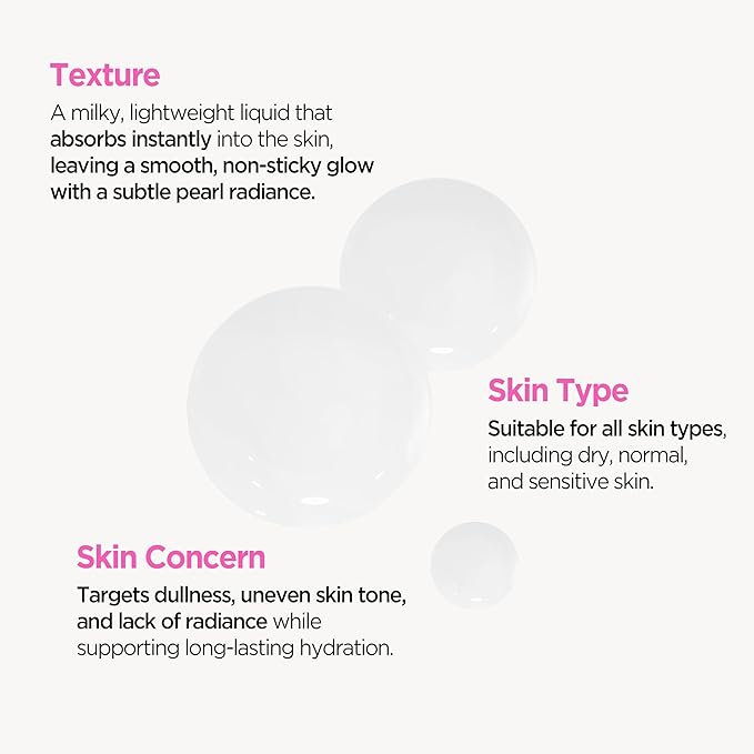 KLAVUU Deep Hydrating Milky Toner with Pearl Extractβ Niacinamide, Hyaluronic Acid, Lightweight Facial Toner for Glass Skin and Wrinkle Care, Anti Aging, Korean Moisturizer Skincare for Women (4.76oz)
