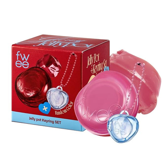 Glowy Jelly Pot + Keychain SET | Dewy Jelly Lip & Blush Color, Tinted Glow Jelly Balm, Dewy Buildable Finish β Sugar Coat (Coral Pink) | 0.14 oz