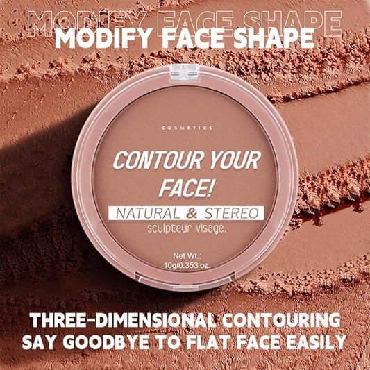 Natural Matte Warm Brown Cream Contour Palette β Lightweight, Blendable Monochrome Powder Base for All Skin Tones, Face Makeup for Women & Men, Vegan & Cruelty-Free, Paleta de Contorno en Crema Mate