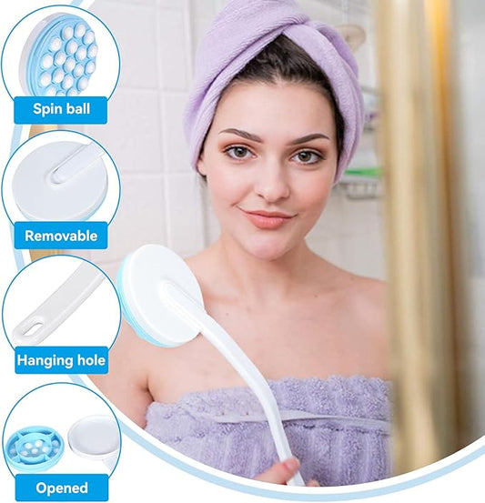 Lotion Applicator for Back, Back Bath Massager Long Handled Lotion Applicator for Body Back and Leg Bath Massaging Tool