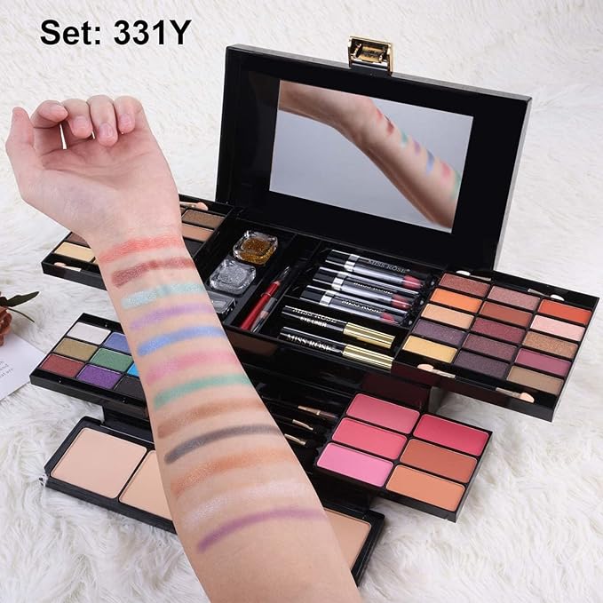 MISS ROSE M 58 Color Professional Makeup pallet, Makeup Kit for Women Full Kit, All In One Make up Kit Set, Makeup Gift Set for women girls (331Y)