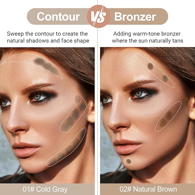 Erinde Cool Toned Liquid Contour Stick β Cold Grey Cream Bronzer for Sculpted Look, Lightweight Blendable Matte Finish, Long Lasting Liquid Contouring Makeup, Vegan & Cruelty-Free, 102