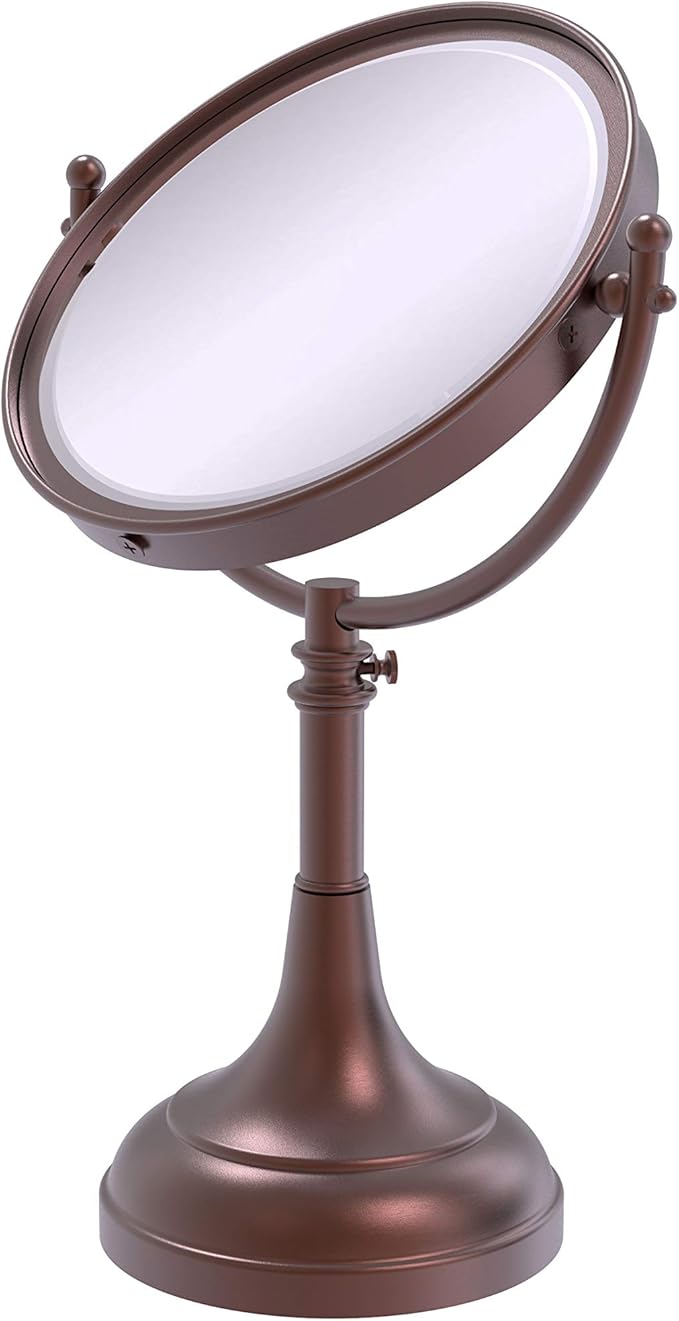 Allied Brass DM-1/4X-CA 8-Inch Table Mirror with 4X Magnification, Antique Copper