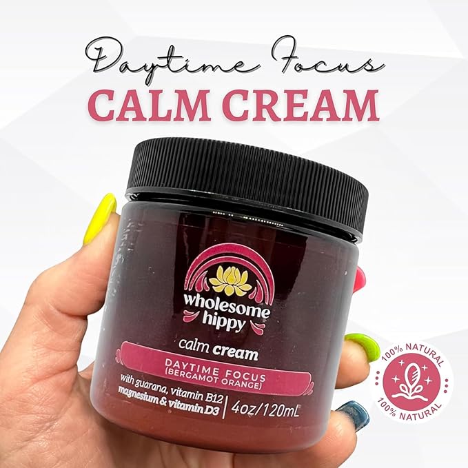 Daytime Focus Calm Cream – Energizing Body Butter with Magnesium, Vitamin B12, Guarana & Bergamot Orange – Moisturizing Wellness Cream for Daily Clarity – 4oz0