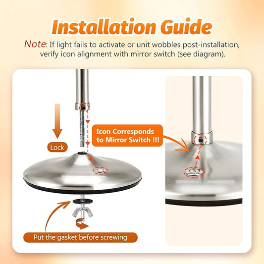 15X Magnifying Mirror with Light: 9 inch Lighted Makeup Mirror, 360Rotation Touch Screen Rechargeable, Double Sided LED Vanity Mirror, Brushed Nickel