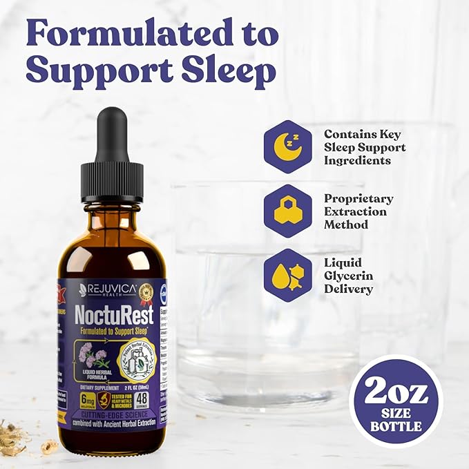 Natural Sleep-Aid with Valerian and Melatonin - All-Natural Liquid Formula for 2X Absorption - Magnesium, L-Theanine & More