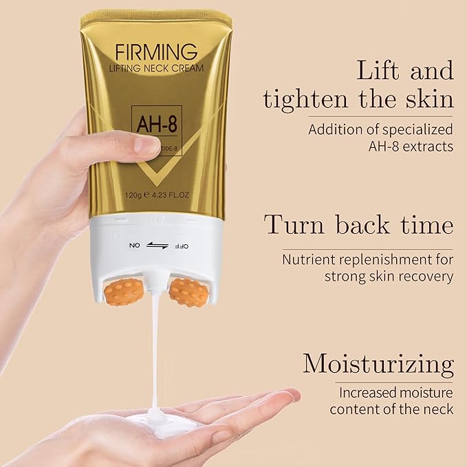 Ycz AH-8 Firming Neck Cream for Crepey Skin Body Care Comfort, Contains Hexapeptide, Moisturizing, Tightening Lotions Cosmetic Skin Care Skin Repair (Pack of 2)