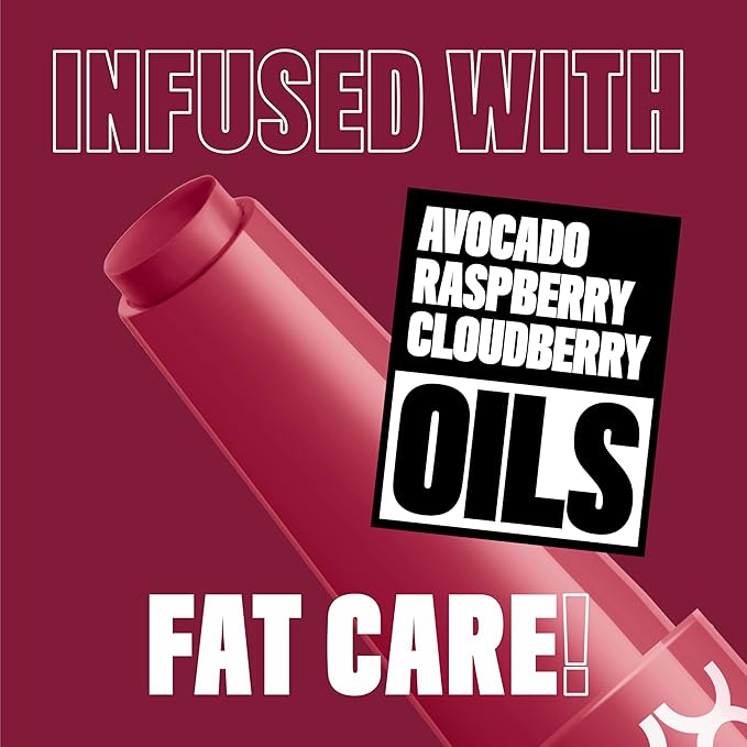 NYX PROFESSIONAL MAKEUP Fat Oil Slick Click, Lightweight, Buildable Pigmented Vegan Lip Balm - In The Drafts (Brown)