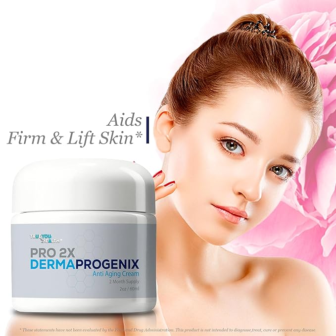 PRO 2X DERMA PROGENIX Cream - Anti Aging Cream - 2 Month Supply - Skin Firming Moisturizer with Vitamin C, Collagen, & Ceramides - Reduce Wrinkles Appearance - Improve Skin Tone, Texture, & Hydration