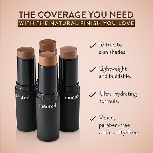 Mented Cosmetics Stick Foundation Make Up, Concealer & Contour Stick for Fair Skin, Cream Foundation for Black Women Makeup, Vegan and Cruelty Free, L10