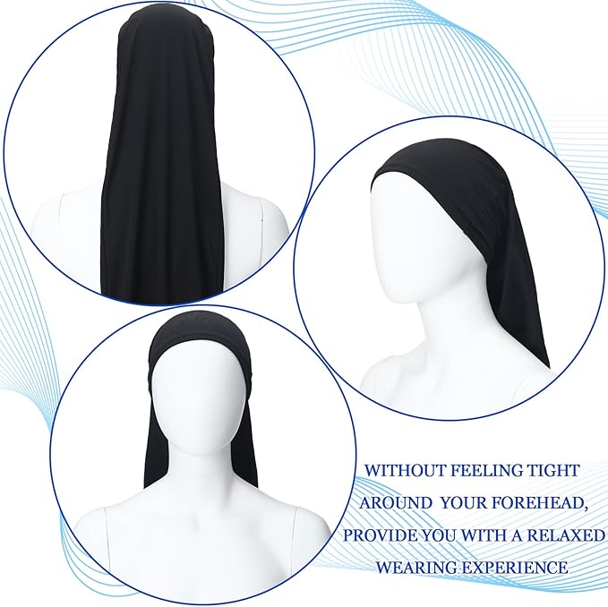 4 Pcs Jumbo Dreadlock Cap 37'' Hair Dreads Head Wrap Loc Wraps for Dreads Hair Accessories for Men Women Sleeping