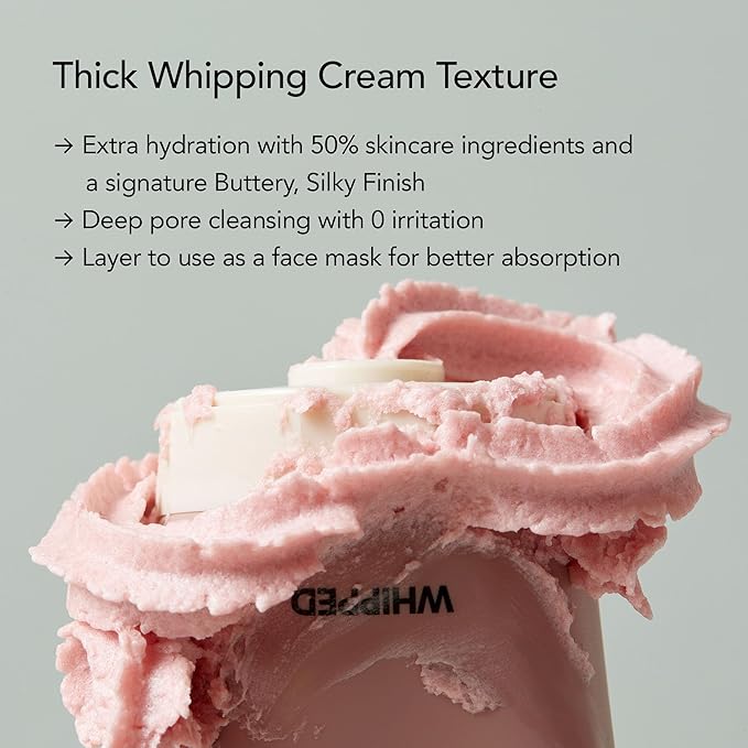 WHIPPED Cream Facial Cleanser Mugtree - Mugwort & Teatree Face Wash - For Oily Skin, Sebum & Pore Care - Moisturizing Face Cleanser, Niacinamide, Hyaluronic Acid, Vegan Korean Skincare, 4.5 oz