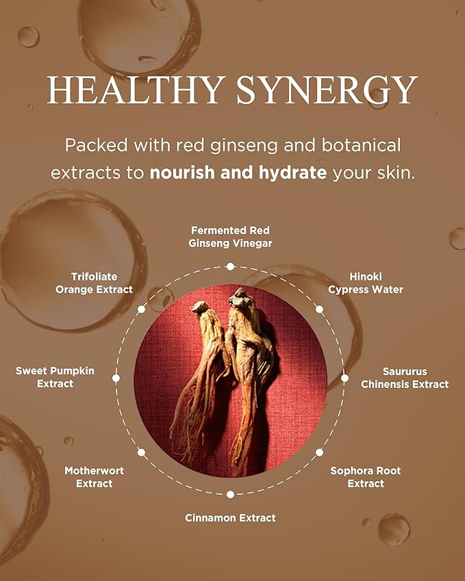 Bonyongo Red Ginseng Vinegar Essenceβ Revitalizing & Intensive Nourishing for All Skin Types - Hydrated and Glowing Skin with Fermented Red Ginseng - Korean Skincare, 1.5 fl.oz.