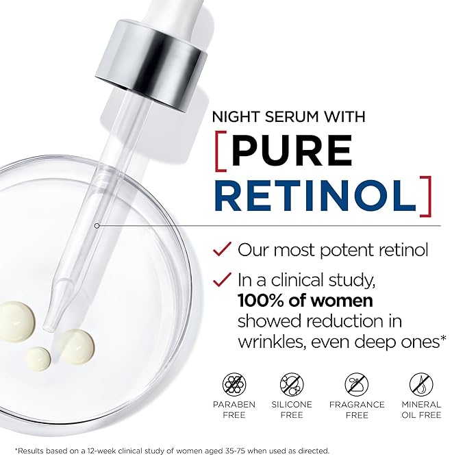 'L'Oreal Paris Revitalift Triple Power LZR Retinol Night Serum For Face, With 0.3% Pure Retinol, Moisturizes Skin and Eliminates Deep Wrinkles, For All Skin Types, 30ml