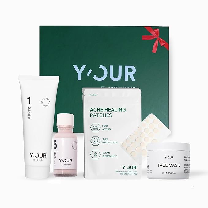 YβOUR Acne-Care Sets: Acne Treatment Duo, 3-Step Acne Set, Purify & Treat Acne Set, Bloom & Blur Acne Set, Adult Acne Set. 4-Step Purifying Acne System. Made in USA