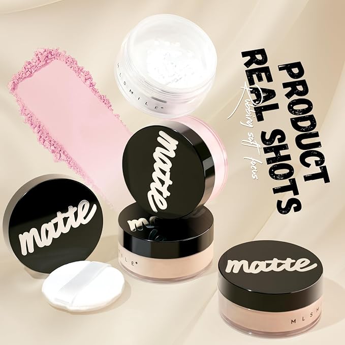 AKARY Matte Flawless Loose Powder, Makeup Setting Powder Oil Absorbing, Pores & Fine Lines Smoothing, Soft Focus Effect, Translucent Loose Face Setting Powder, Flawless Skin Loose Setting Powder, 01