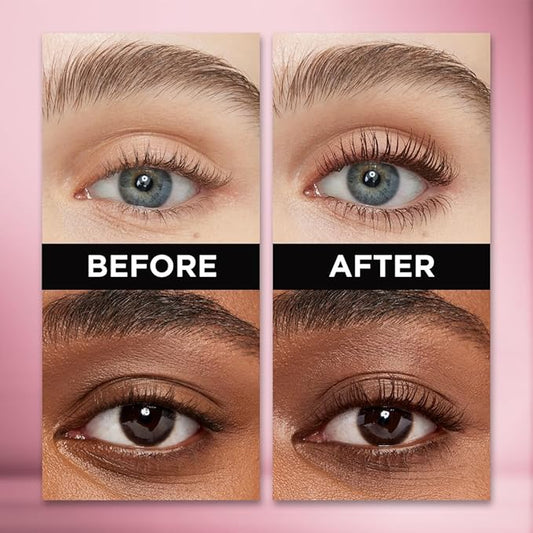 L'Oreal Paris Makeup Voluminous Lash Paradise Mascara, Voluptuous Volume, Intense Length, Feathery Soft Full Lashes, No Flaking, Smudging or Clumping, Latte Brown, 0.28 Fl Oz