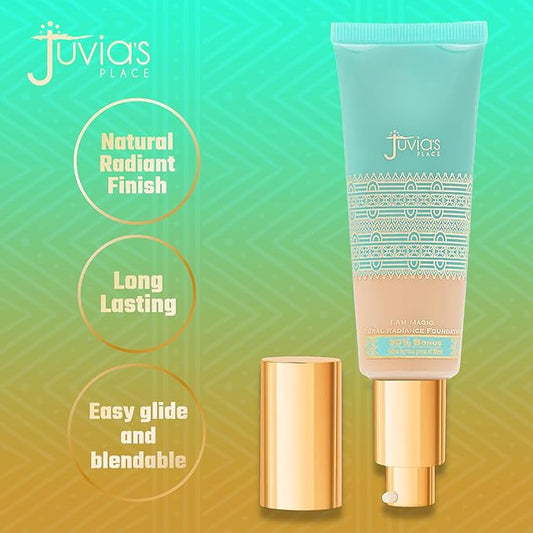 Juvia's Place I Am Magic Natural Radiance Foundation - 630Capri - Full Coverage Liquid Foundation Makeup for Dry, Mature, Aging, and Combination Skin - Lightweight Longwear Base with Radiant Finish