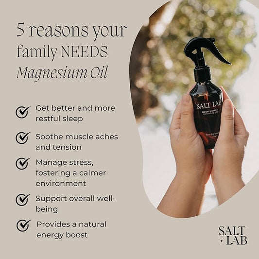 Magnesium Oil Spray, Topical Magnesium Spray for Adults, Non Sticky Formula, Supports Relaxation & Restful Sleep, Lightweight, Easy to Apply & Quick Drying, Fragrance Free, 6.8 Fl Oz, 1 Pack