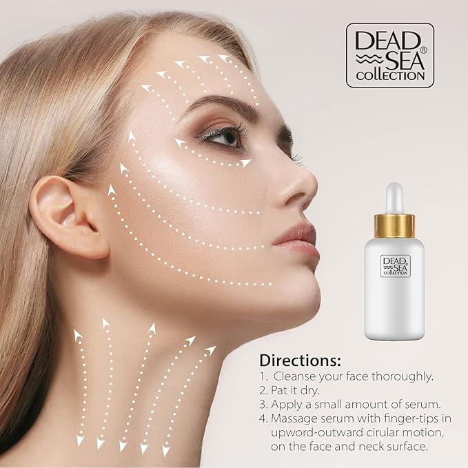 Dead Sea Collection Serum for Face with 3X Collagen, Dead Sea Minerals, and Vitamin E – Anti Aging Nourishing Skin Care Moisturizer to Reduce Wrinkles (1.01 fl. oz)