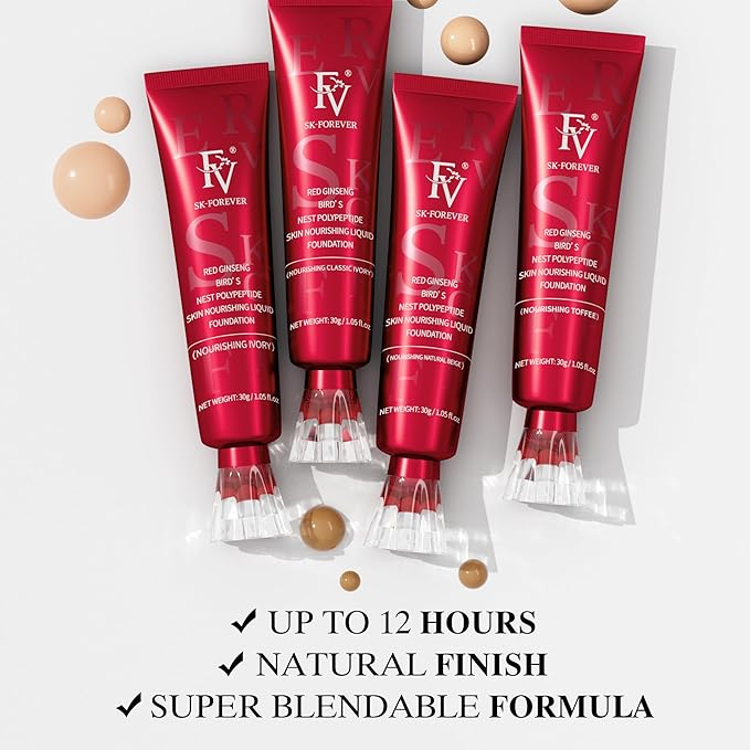 FV Moisturizing Foundation with Translucent Setting Powder, Long Lasting & Natural Finish, Lightweight Foundation Makeup Set for Dry/Combination Skin, Nourishing Beige & Shimmer Sheer