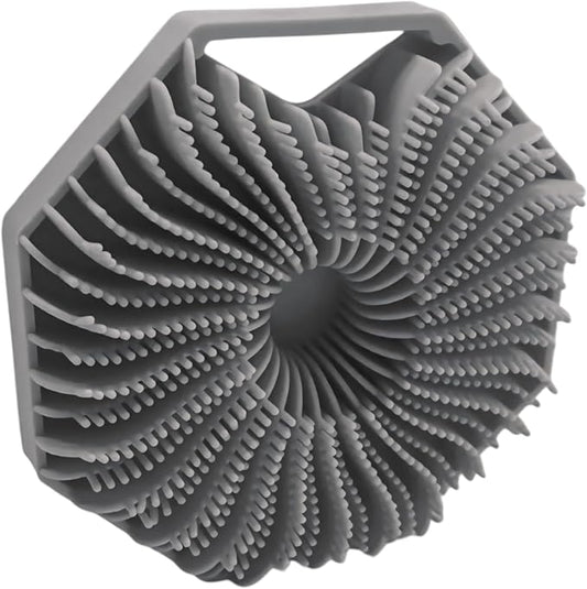 Silicone Body Scrubber, Soft and Gentle Silicone Body Exfoliating Scrubber for Shower Usage, Loofah, (Charcoal)