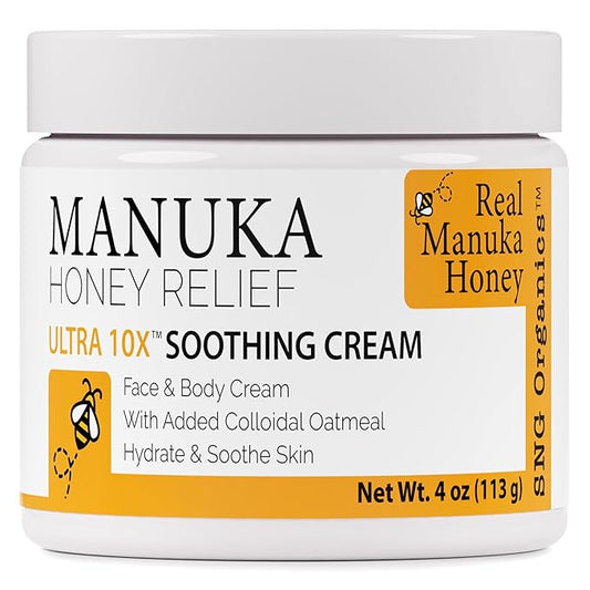 Super Natural Goods Manuka Honey Cream (4oz) β Hydrating Lotion for All Skin Types Suitable for Kids and Adults | Moisturizing Body Cream with Real Manuka Honey Aloe Vera Juice and Cocoa Butter