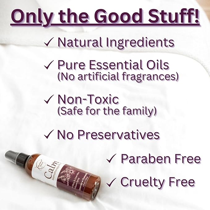 Lavender Spray Aromatherapy Mist Set of 2 β Natural Linen & Pillow Spray for Bedding, Essential Oil Room Mist with Lavender & Chamomile for relaxation & sleep by Brookethorne Naturals