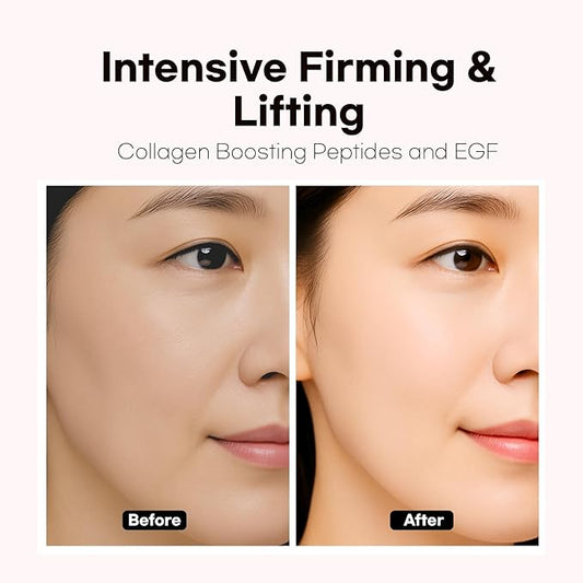Intensive Firming Rich Cream, Anti-Aging Moisturizer with Collagen Peptides EGF Hyaluronic Acid for Wrinkle Smooths, Firming, Lifting & Deep Hydration 1.69 Oz