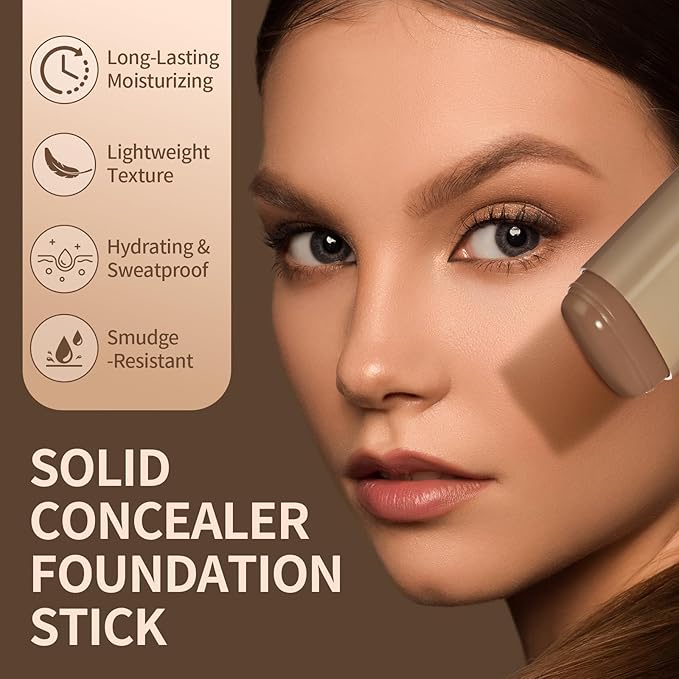 Splendor Serum Enhanced Skin Tinted Balm, Solid Tinted Moisturizing Serum Contour Stick Foundation Face Stick splendor balm, Natural Makeup for WomenοΌ3#οΌ