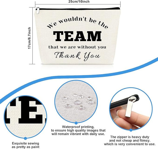 Boss Gift Coach Thank You Gift Makeup Bag for Women Leader Appreciation Gifts Cosmetic Bag Colleague Coworker Leaving Going Away Present Basketball Soccer Team Coach Leader Employee Birthday Gifts