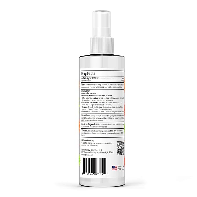 Premium Hand Sanitizer Spray - 8.5 oz Bottle 95% Alcohol, Quick-Drying, Non-Sticky, Gentle on Skin, Moisturizing - Ideal for Home, Work, or Travel