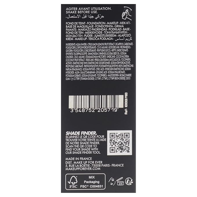 HD Skin Hydra Glow - 1N00 Alabaster by Make Up For Ever for Women - 1 oz Foundation