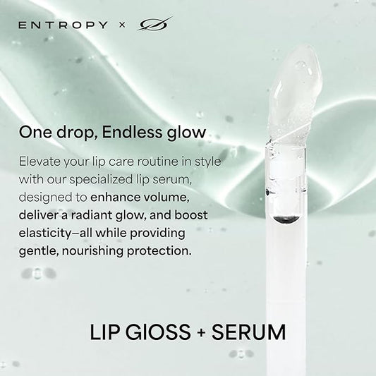 ENTROPY Makeup Charm Ultra Glossy Lip Serum, Nourish Lip Care with Amino Complex, Hydrating, Cooling Care, Non-Sticky, High Shine Finish, Crystal Clear