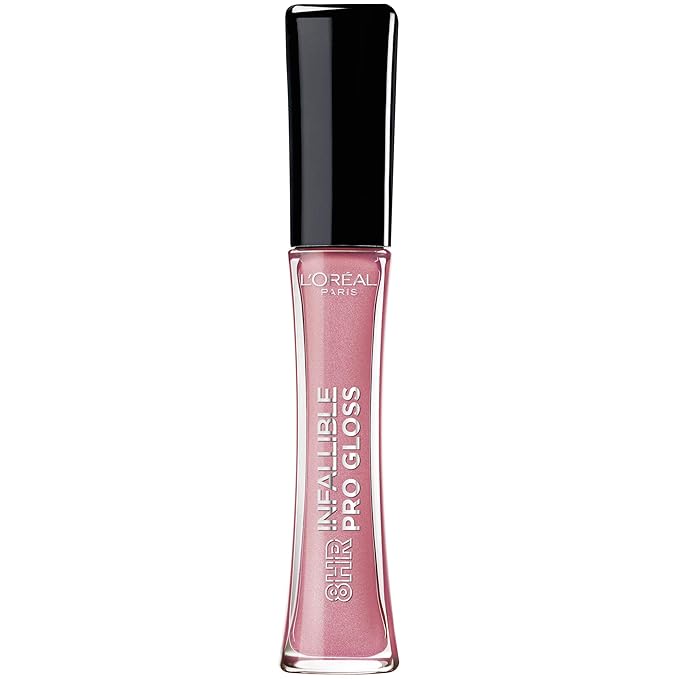 LβOreal Paris Makeup Infallible 8 Hour Hydrating Lip Gloss, Pink Opal, 0.21 Fl Oz