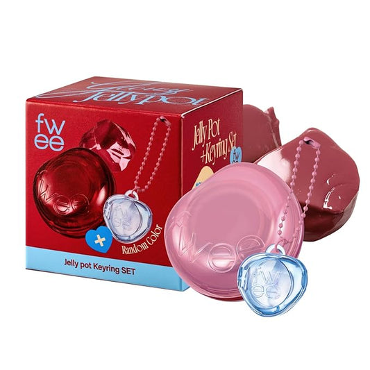 Glowy Jelly Pot + Keychain SET | Dewy Jelly Lip & Blush Color, Tinted Glow Jelly Balm, Dewy Buildable Finish β Rosy Glaze (Dusty Rose) | 0.14 oz