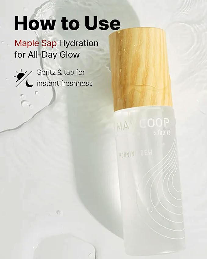 MAY COOP Raw Morning Dew Face Mist β Korean Hydrating Facial Spray with 87% Maple Water & Hyaluronic Acid - Refreshing & Lightweight Formula for Sensitive Skin, 2.71 fl.oz.