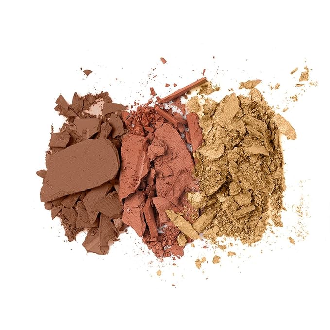 Black Radiance True Complexion Loose Setting Powder Honeymoon 0.64 Ounce and Contour Palette Medium to Dark 0.38 Ounce