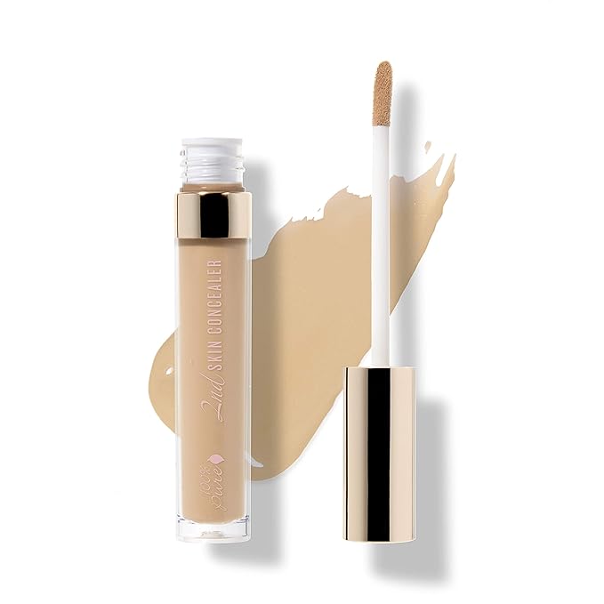 100% PURE 2nd Skin Concealer (Fruit Pigmented), Shade 5, Full Coverage, Lightweight, Liquid Concealer for Face, Under Eyes, Vegan Makeup (For Medium-Tan Skin w/Neutral Tan Undertones) - 0.17 Fl Oz