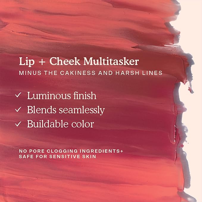 Tower 28 Beauty BeachPlease Cream Blush for Cheeks and Lips - Multi-Purpose Lip and Cheek Tint in Orange Blush - for Sensitive Skin β Color GOLDEN HOUR, Luminous Finish