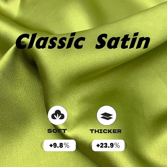 Serenade Satin Heatless Curls Overnight for Long Hair, Heatless Hair curler for Women and Girls, No Heat Curling Rods with Satin Scrunchies and Clip, Green