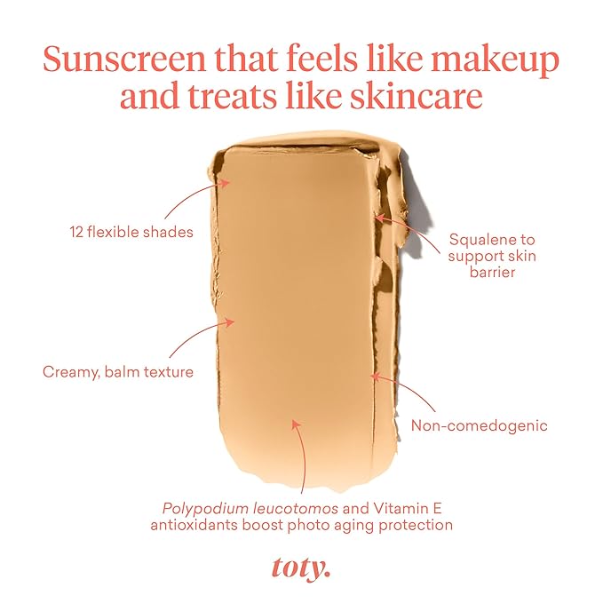 Toty by Sofia Vergara - Ilumina CC Creamy Compact SPF 50+ Refill - Mineral Sunscreen for Face - Cream Foundation Balm - Blurring, Matte Light Coverage - Water Resistant - All Skin Types - 2C