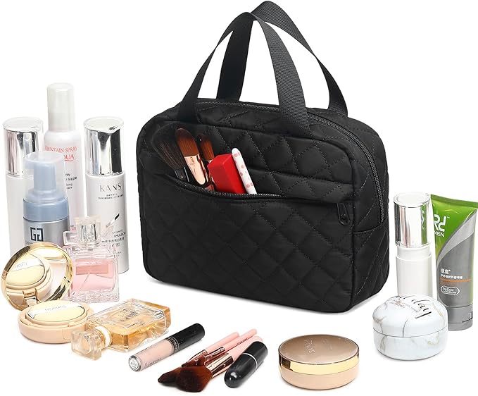 Makeup Bag for Women Cosmetic Bag Large Make Up Organizer Travel Toiletry Bags Waterproof Zipper Tote Pouch Purse for Girls