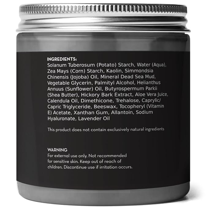Pure Body Naturals Dead Sea Mud Mask - Face Mask and Body Mud for Acne, Blackheads, and Oily Skin - Facial Self Care for Men and Women - Minimize Pores with Deadsea Mud, Clay, Charcoal - 8.8 Ounce