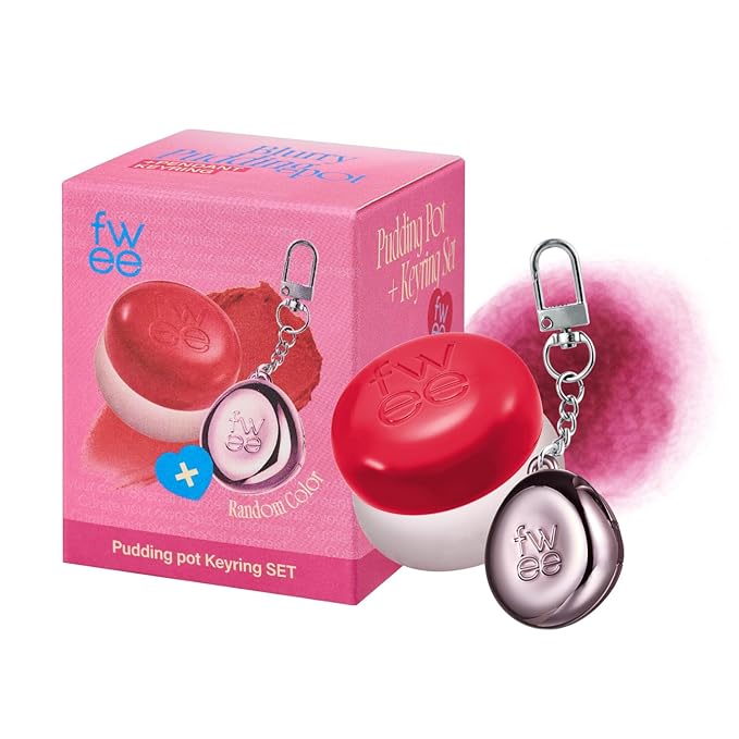 Blurry Pudding Pot + Keychain SET | Airbrushed Blush & Lip, Buildable Pigment, Long-lasting, Lightweight, Easy to Blend, Natural Soft Matte Finish Makeup β Greedy (Plum Red) | 0.17 oz