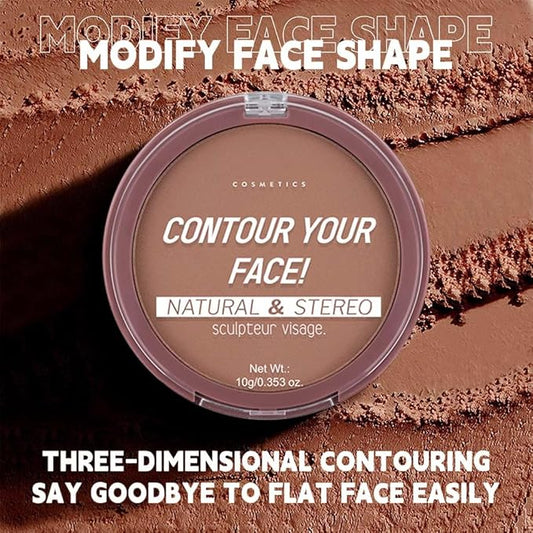 Natural Matte Neutral Brown Cream Contour Palette β Lightweight, Blendable Monochrome Powder, Base for All Skin Tones, Face Makeup for Women & Men, Vegan,Cruelty-Free, Paleta de Contorno en Crema Mate
