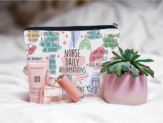 Ayxvt Nurse Corduroy Bag,Nursing Bags for Nurses, Nurse Cosmetic Bag,Nurse Gifts, Nurse Makeup Bags,Nurse Gifts for Women, Nurse Zipper PouchοΌCorduroyοΌ